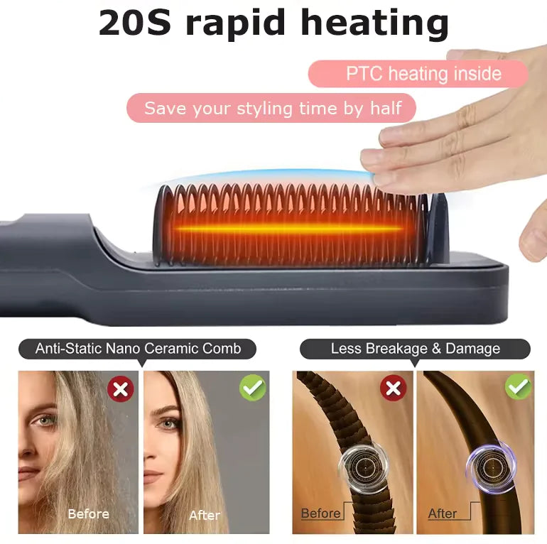 Multifunctional Electric Hair Straightening Comb