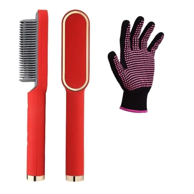 Jettomatic Ceramic Hair Straightener and Curler Brush