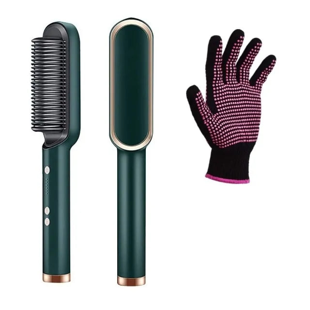 Jettomatic Ceramic Hair Straightener and Curler Brush